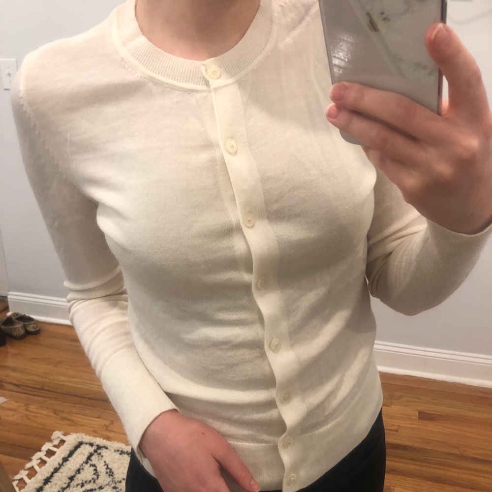 Bone white cardigan